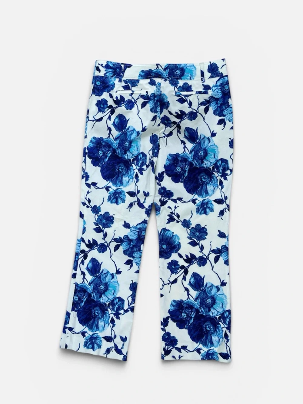 Tory Burch Kara Pant in Blue & White Rosemont Size 6 LIKE NEW